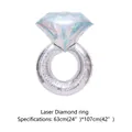 Giant holographic laser diamond ring foil balloon for wedding party decorations - Laser Diamond Ring (63x107cm)
