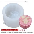 Molde de silicona conejo lunar para pastel de luna con vela rosa de regalo - Estilo Conejo Lunar 3 YB-72
