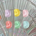 Bunte halbtransparente D-förmige DIY-Accessoires aus Harz für Haarklammern und Handwerk - Buchstabe D