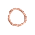 Champagne 22mm mulberry silk scrunchie with soft satin texture for hair care - XS Extra Small / Coral