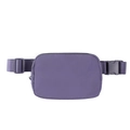 Waterproof nylon sports fanny pack in deep purple with adjustable crossbody strap - 20.5*14*5cm / Cloudy Purple
