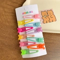Set di 10 mollette per capelli a forma di orsetto colorato in vivaci tonalità caramella - Forma di Topo in Gelatina (Luminosa)