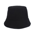Dettaglio del cappello a secchiello in velluto a coste nero con trama in tessuto - M (56-58cm) / Nero