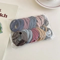 Set of multi-colored high-elastic hair ties in various trendy pastel and neutral shades - 7# Dark Mixed Tones (50pcs Bag)