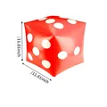 Großer roter aufblasbarer PVC-Spielwürfel für Events mit weißen Punkten auf weißem Grund - 30CM Rot