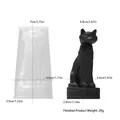 Detail van Egyptische kat harsvorm en afgewerkt beeld met EGYPT basis gravering - Bastet (Egyptische Kat) Standbeeld Vorm