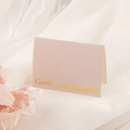 Pink greeting card with gold foil lettering Gentle and Beautiful for teacher appreciation - Gentle And Beautiful (Gold Stamping)