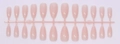 Detail of 24pcs nude pink almond press-on nails with semi-transparent jelly texture - Translucent Lotus Root Pink (SD-13)