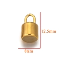Golden cylindrical pendant in polished finish with 12.5mm height and 8mm diameter - Cylindrical-1 / Gold