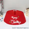 Roter Weihnachtsbaumständer mit weißer Merry Christmas Bestickung für Feiertage - Frohe Weihnachten Bestickt - Groß (T1230137) / Groß (47x68x27cm)