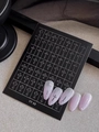 French manicure nail stickers featuring silver cross patterns on black background, model YT 43 - Cross Style (YT43)