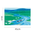 PVC placemat featuring Van Gogh oil painting landscape with horses in 30x45cm size - 45x30cm / Horses Style 2