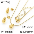 Set da 2 Pezzi Collana e Orecchini Oro (KS216502-KFC)