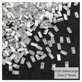 Sparkling 2x4mm rectangular 5A clear zircon stones for nail art and DIY jewelry crafts - White Rectangle (H195-26#)