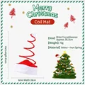 Plush red velvet spring Christmas hat with measurements and holiday dimensions - Red and White Spring Hat