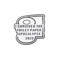 Détail du pin's papier toilette émaillé avec texte humoristique gravé de 2020 - Forme de Rouleau de Papier Toilette (QHXZ1841) / Blanc