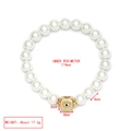 Verstellbares Perlenarmband mit goldenem bösem Blick Anhänger und blauen Steinen - Quadratischer Würfel Anhänger des bösen Blicks