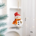 Snowman Christmas tree ornament with red hat and dimensions 9.7cm by 6.5cm - Snowman - Bell