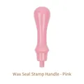 Sleek pink wax seal handle with a glossy finish and metal screw interface for DIY stamps - Pink Wax Seal Handle / Pink