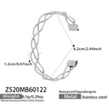 Silver stainless steel woven open cuff bracelet with 6.2cm diameter and 8.5g weight - Intertwined Braided Style-Steel Color (Z520)