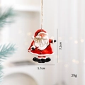Hand-painted Santa Claus ornament with 7.2cm height for festive Christmas tree decor - Santa Claus - Cane