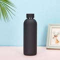 Matte black stainless steel insulated water bottle with minimalist modern design - Matte Black