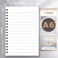 A6 size PP cover spiral notebook with 80 lined sheets for daily student note-taking - Lined / A6 / Side-flip