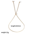 810mm long 18k gold plated titanium necklace with zirconia slider and adjustment - Adjustable Slider Full Zircon Necklace (TN3688)