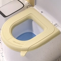 Dicker beiger EVA Toilettensitzbezug wasserfest mit Griff und Antirutsch-Textur - U-Form mit Griff / Sonnenblumengelb