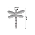 Zilveren libelle dermal anchor piercing kop met 7,8mm bij 9mm afmetingen - Vlinder