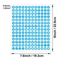 0.5 inch blue round alphabet stickers with white letters for DIY scrapbooking and labeling - Blue
