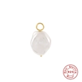 Barockperlenanhänger mit vergoldeter 925er Silberöse für DIY-Schmuckherstellung - Gold Barockperle (#24)