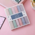 6-pack macaron color highlighters with soft tips for journaling and eye protection - Boxed Salt Series (6 Pcs)