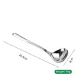 Mestolo in acciaio inox con manico lungo da 26,5 cm, diametro 8 cm e peso di 90 grammi - Mestolo medio