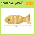 Extra großes gelbes Katzenminze-Fischspielzeug aus Sackleinen, 20 cm lang - 100% Katzenminze / 20cm / Gelb