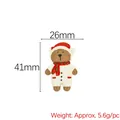 Cartoon Christmas resin bear figurine for DIY crafts, 41mm height, weighing 5.6g per piece - Christmas White Outfit Bear