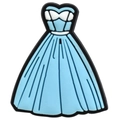 Blue ball gown dress charm accessory for garden clogs made of soft PVC material - EU 29