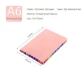 Carnet A6 en cuir PU rose avec bords arc-en-ciel et 200 pages de papier 80g - A6 / Rose