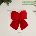 Fiocco di velluto rosso 23x18cm per decorazioni natalizie e addobbi festivi - Medio (23x18cm) / Rosso