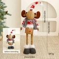 Standing Christmas elk gnome doll with telescopic legs and adjustable height - Reindeer Style (60-75cm Telescopic)