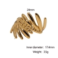 Detalle de anillo de oro de 18k con diámetro interior de 17,4mm y un peso de 3,5g - Talla única/Abierto / Dorado