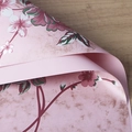 Waterproof thick floral wrapping paper with vintage pink rose and cherry blossom prints - Fragrant Rose / Pink Red Multi