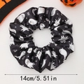 Elastico per capelli Halloween nero con fantasmi e scritta BOO diametro 14 cm - Piccolo Fantasma Nero