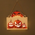 Halloween LED door sign featuring spooky lighted pumpkins and demon hands decoration - WSGP-01A Pumpkin Pumpkin
