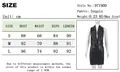 Guide des tailles pour robe à paillettes avec mesures détaillées en centimètres - S / Noir