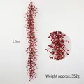 Künstliche 1.5m rote Beeren-Girlande mit 352g Gewicht für die Weihnachtsdekoration - 1.5m Rote Beeren Girlande Stil A