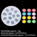 Mini silicone mold with 12 oval cavities for baking or resin crafts in translucent white - 3#B1143 Oval Dots / Clear