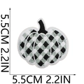Checkered pumpkin embroidery patch with 2.2 inch dimensions for clothing decoration - No. 32
