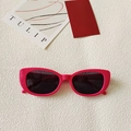Rose pink cat eye sunglasses with high-gloss resin frame and dark UV400 lenses - Vintage Cat Eye / Hot Pink(31)