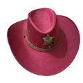 One Size (58cm) Burgundy with Brown Rope